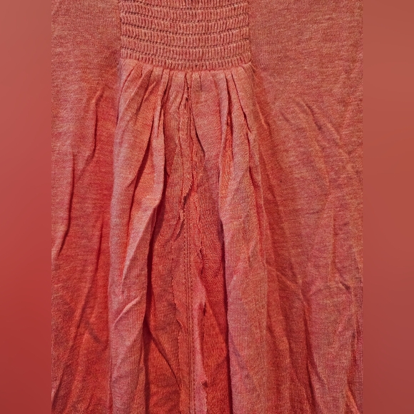 Free People Just A Henley Linen Blend Oversized V Neck High Low Hem Pink XS NWT - Picture 13 of 16